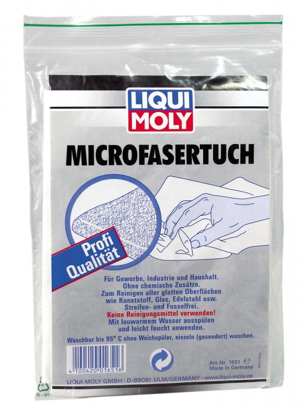 Специальный платок для очистки из микрофибры. Очищает любые поверхности без применения химических средств