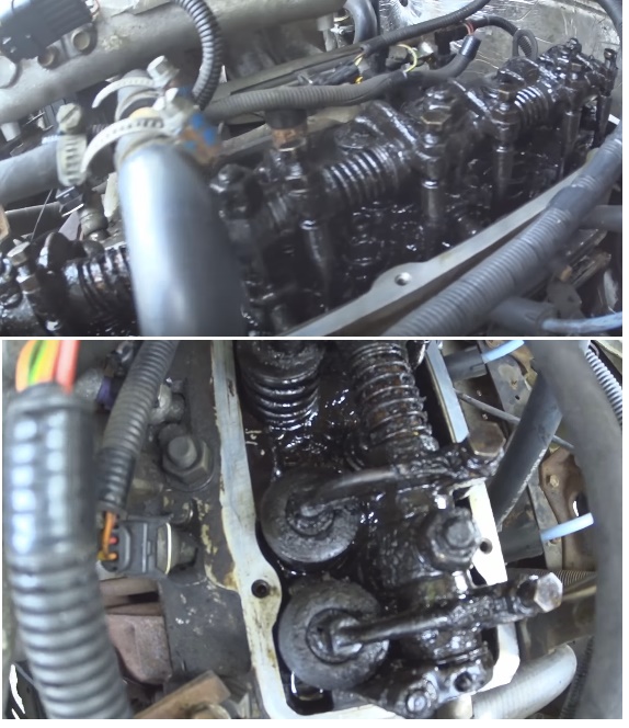 Шлак на деталях двигателя