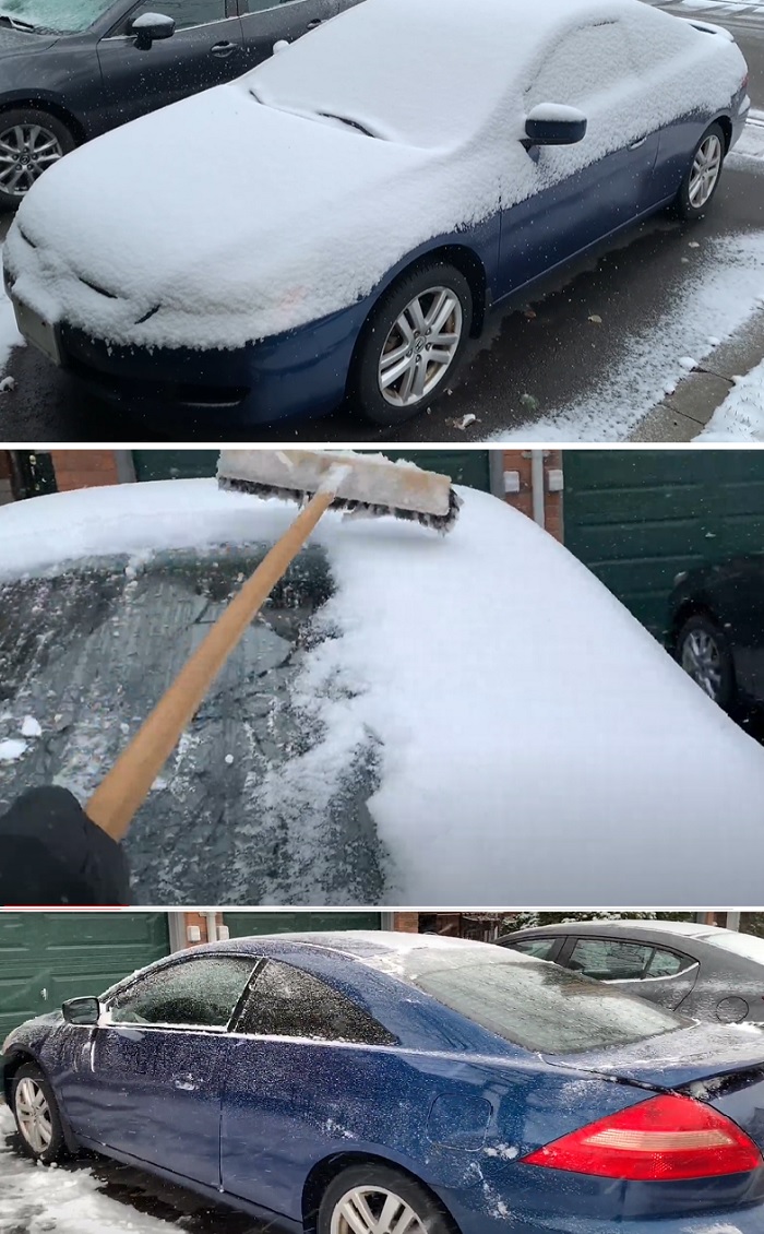 Как нужно чистить машину зимой 