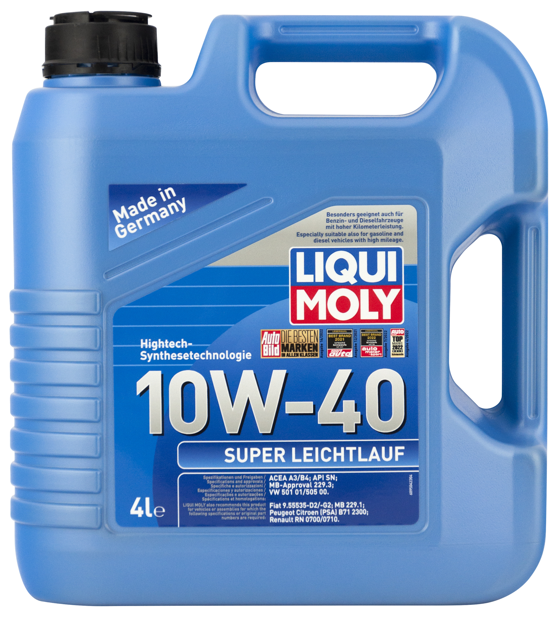 Моторное масло Liqui Moly Super Leichtlauf 10W40 hc-синтетическое  4л