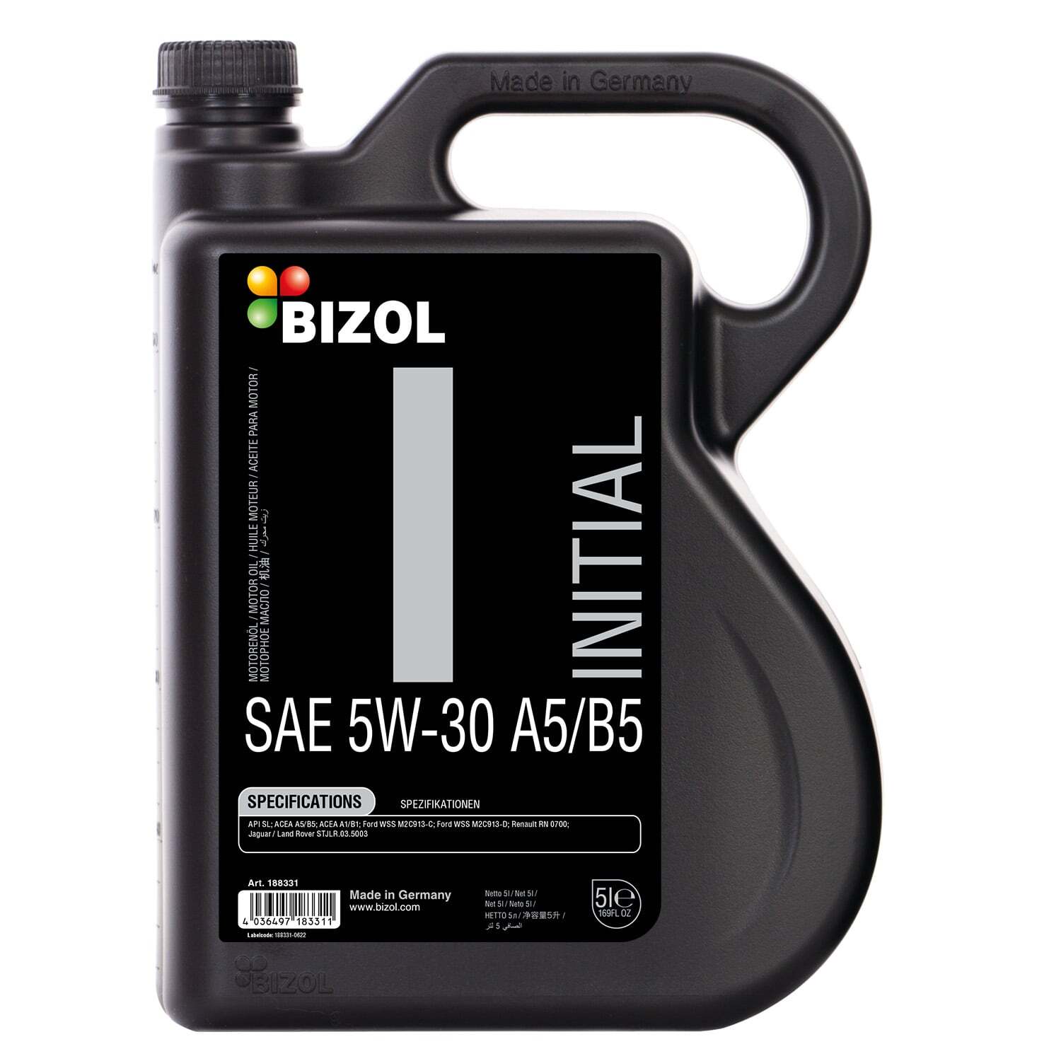 Моторное масло BIZOL НС Initial 5W-30 A5/B5 5л