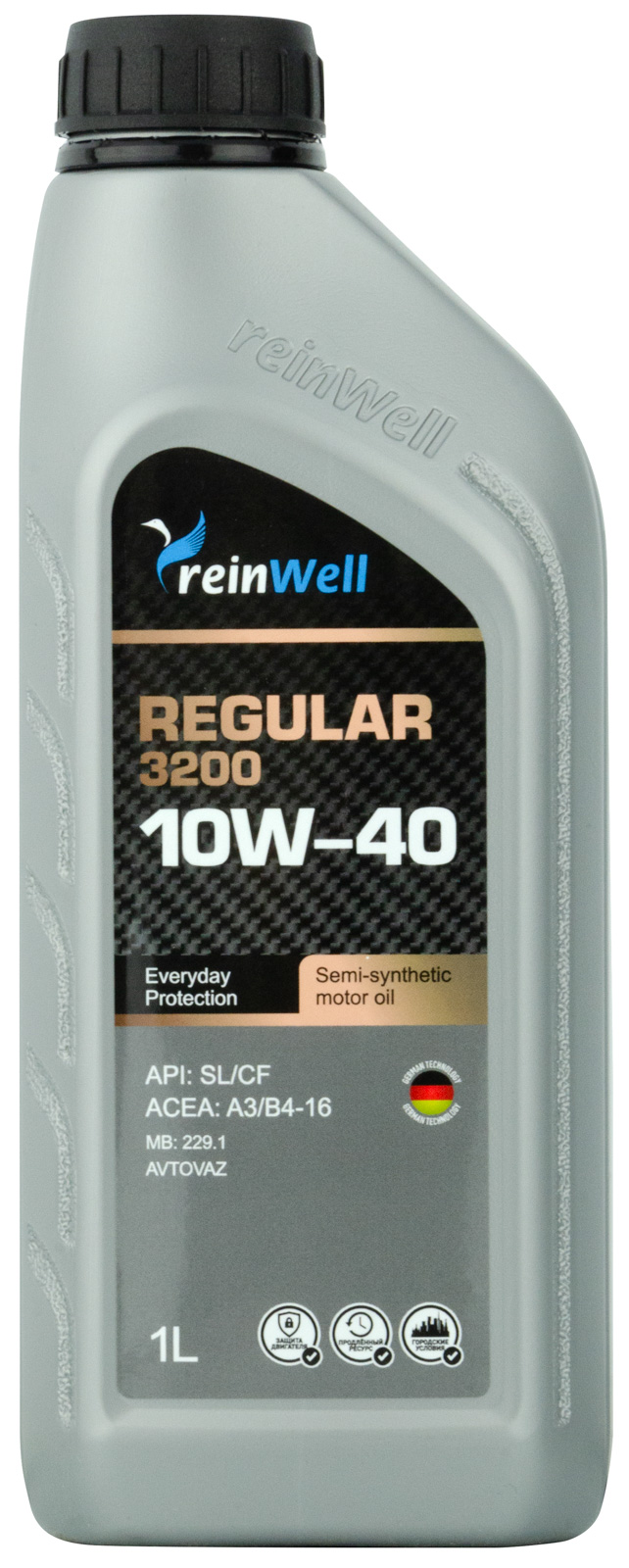 Моторное масло Reinwell REGULAR 3200 10W-40 полусинтетическое 1л