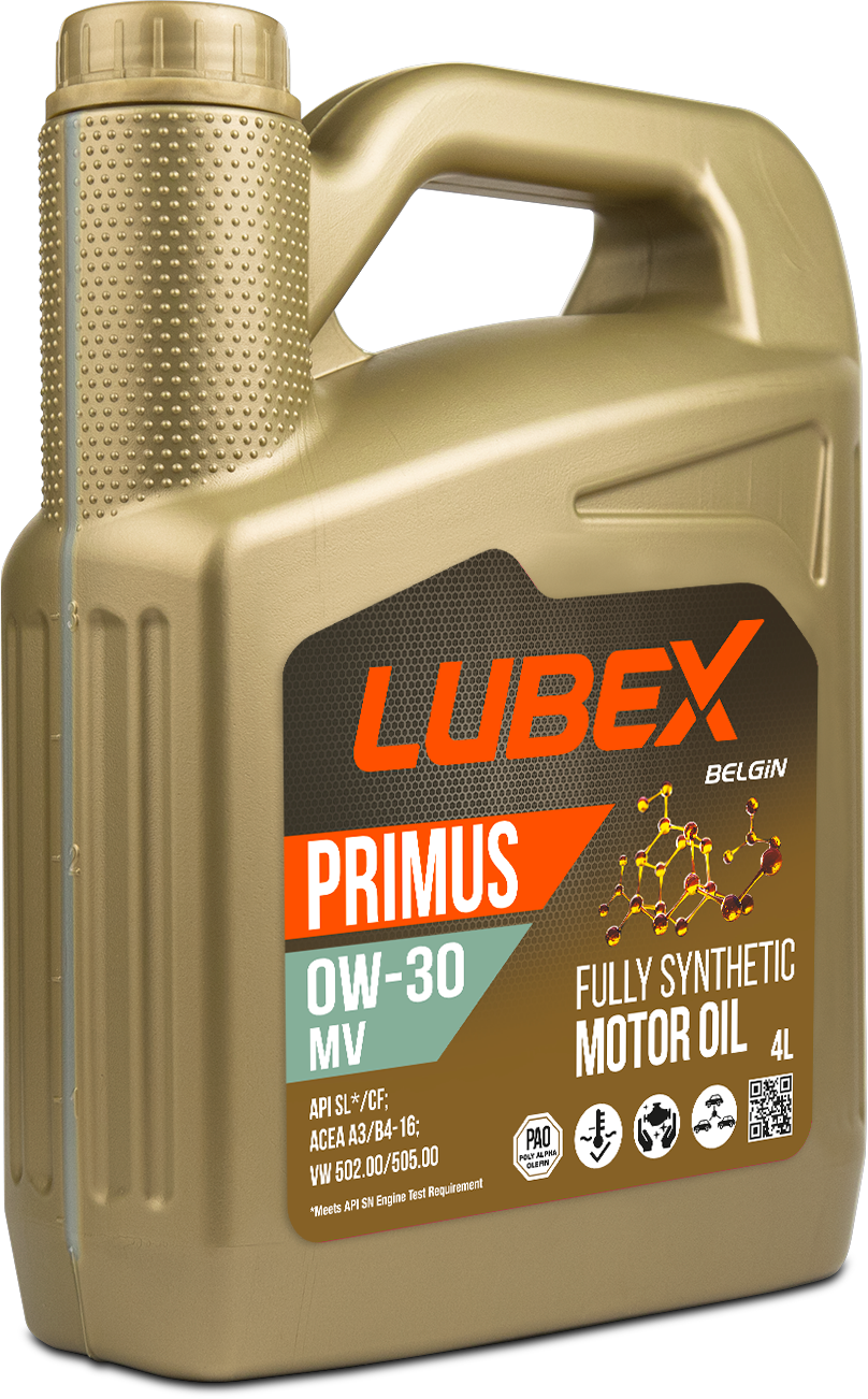 Синтетическое моторное масло LUBEX PRIMUS MV 0W-30 CF/SL A3/B4 4л