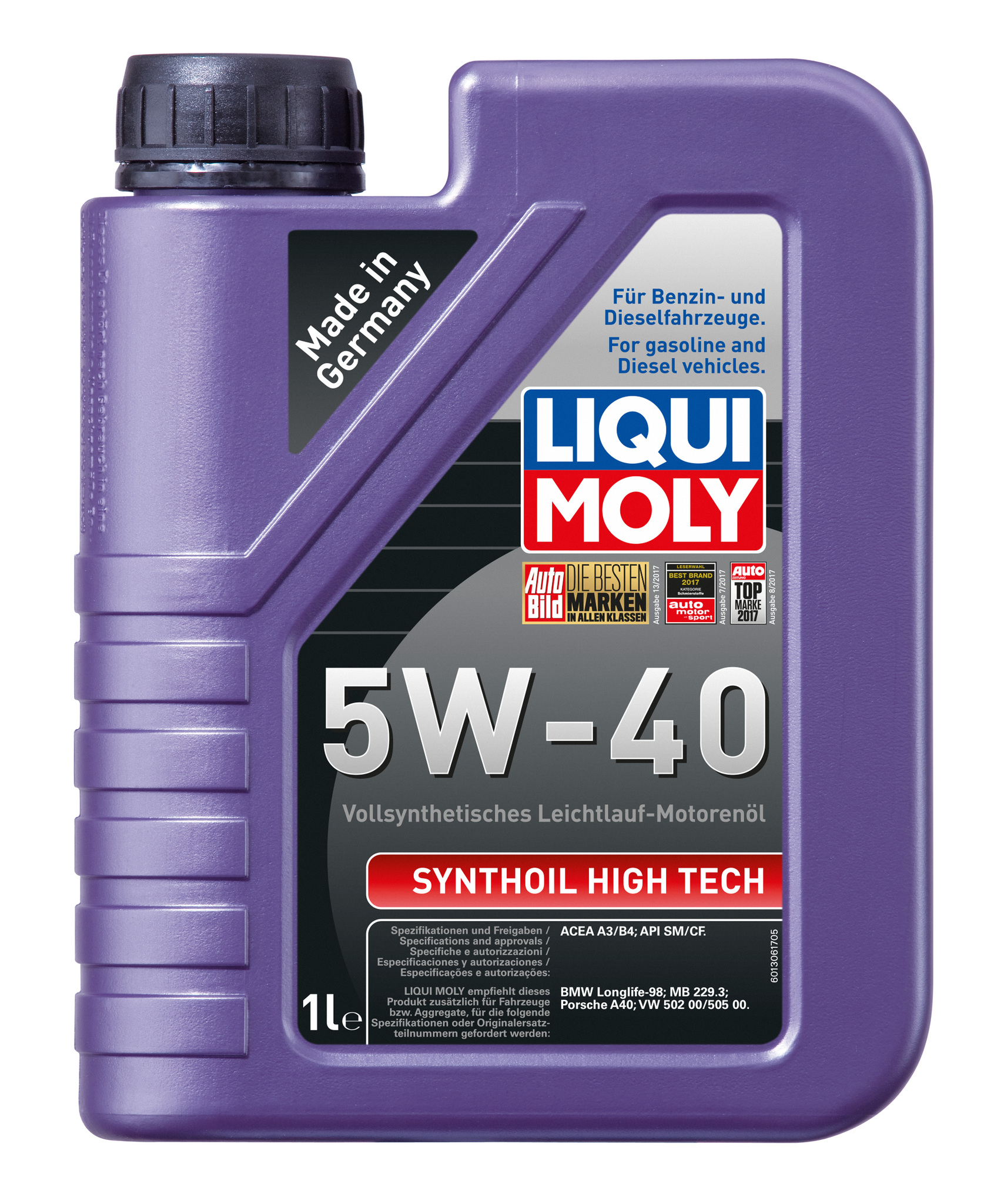 Моторное масло LIQUIMOLY Synthoil High Tech 5W40 синтетическое 1л