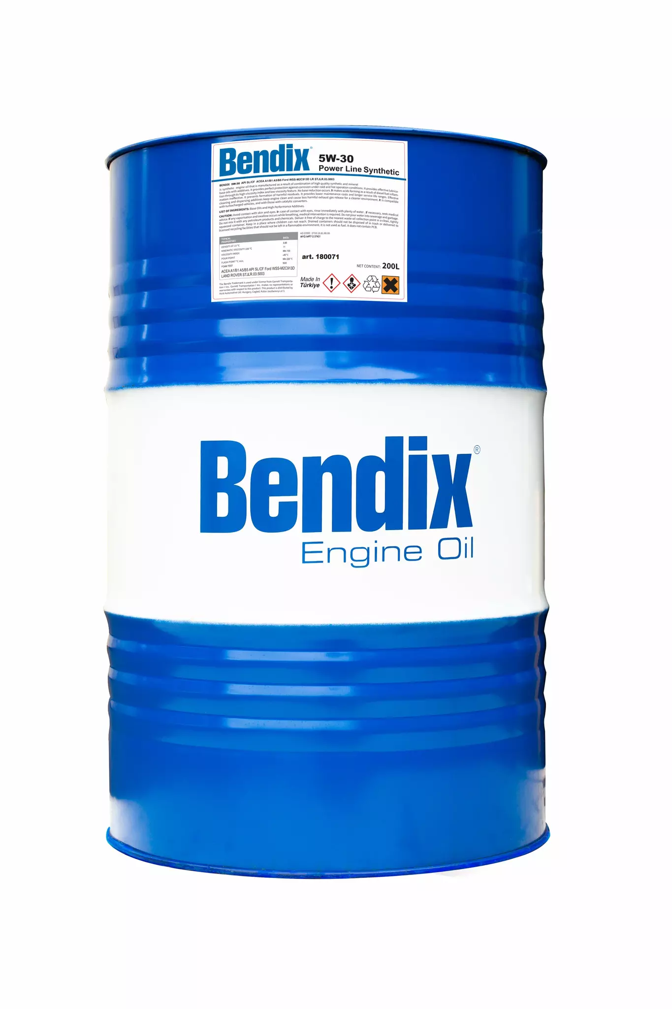 Масло моторное BENDIX POWER LINE 5W-30 синтетическое 208 л