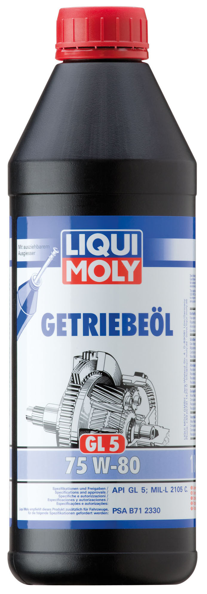 Масло трансмиссионное Liqui Moly Getriebeoil 75W80 (GL 5) полусинтетическое 1л