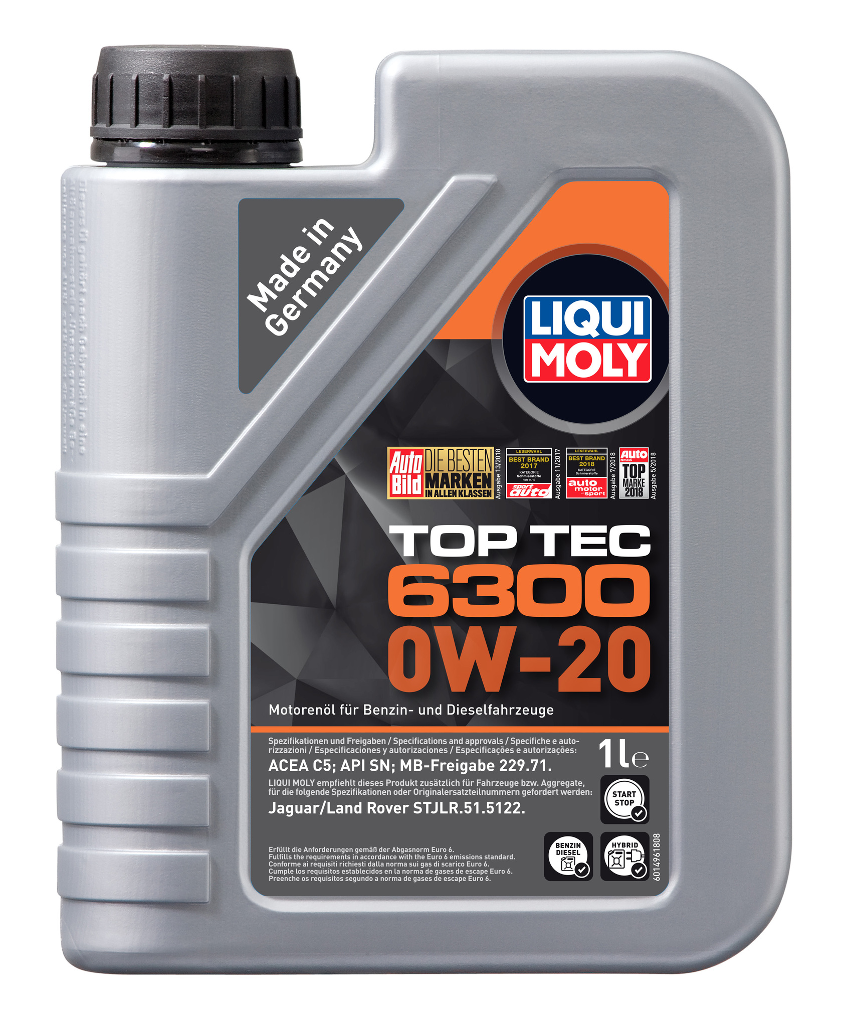 Liqui Moly Top Tec 6300 0W20 НС-синтетическое моторное масло