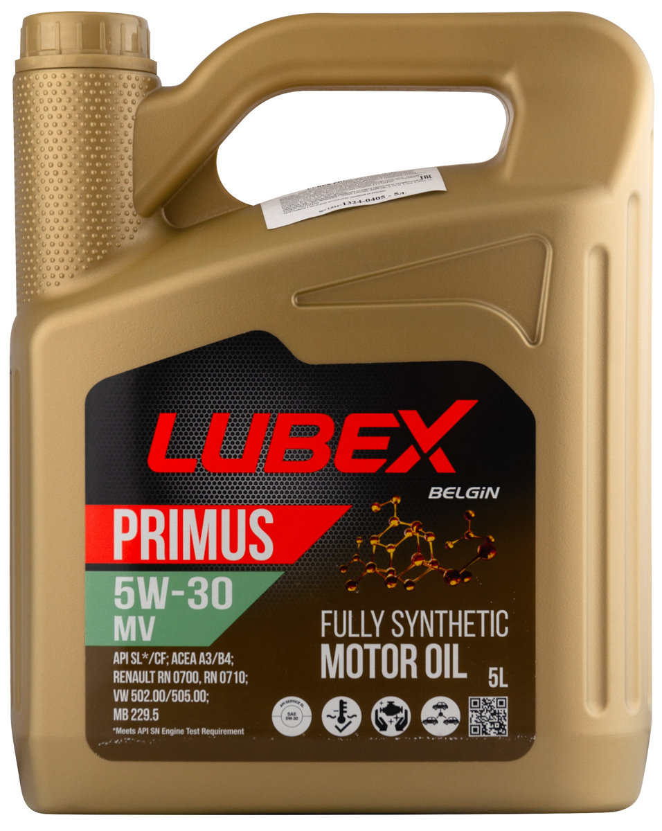 Моторное масло LUBEX PRIMUS MV 5W-30 синтетическое 5л