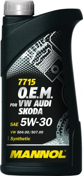 Mannol 7715 O.E.M. 5W-30 API SN/CF - Синтетическое моторное масло для автомобилей Volkswagen, Audi, Skoda, Seat