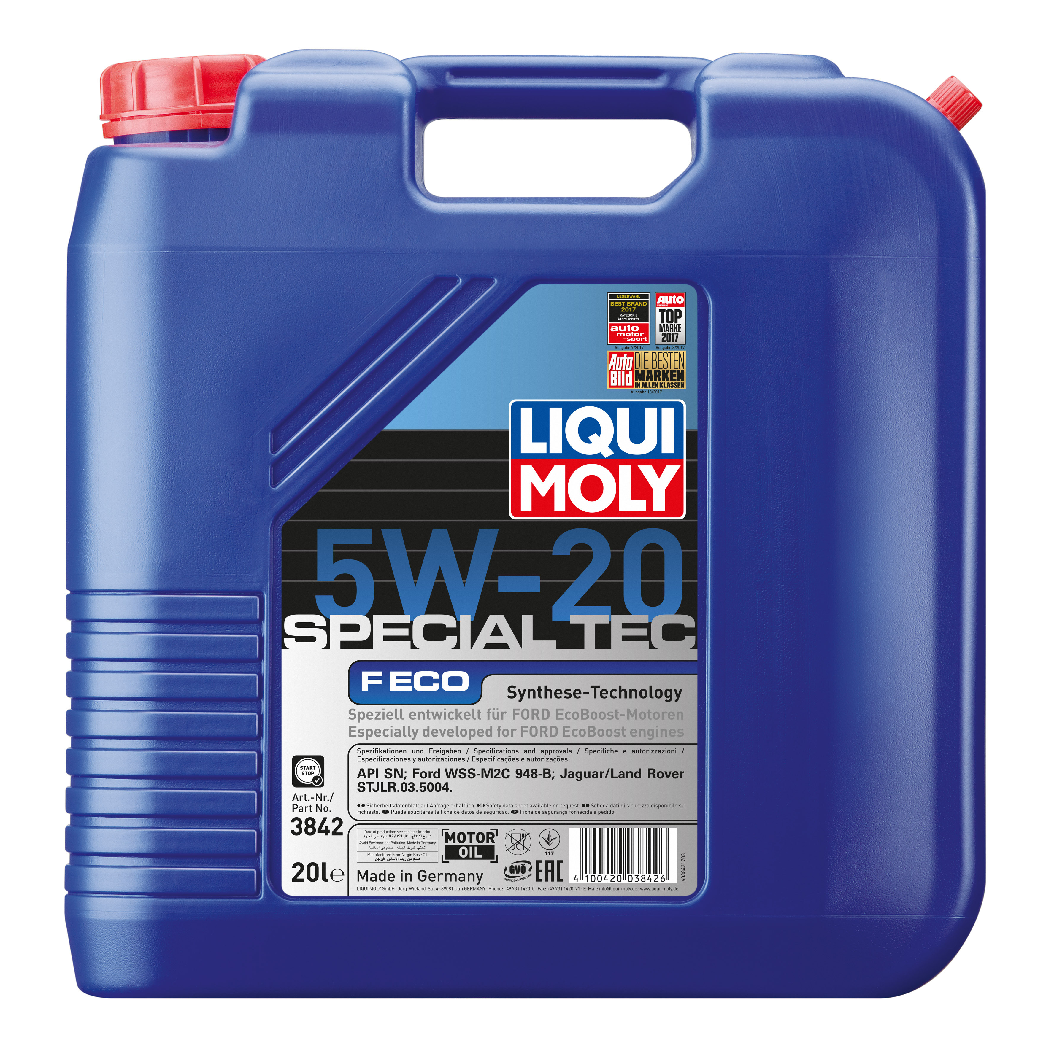 Моторное масло Liqui Moly Special Tес F ECO 5W20 hc-синтетическое 20 л
