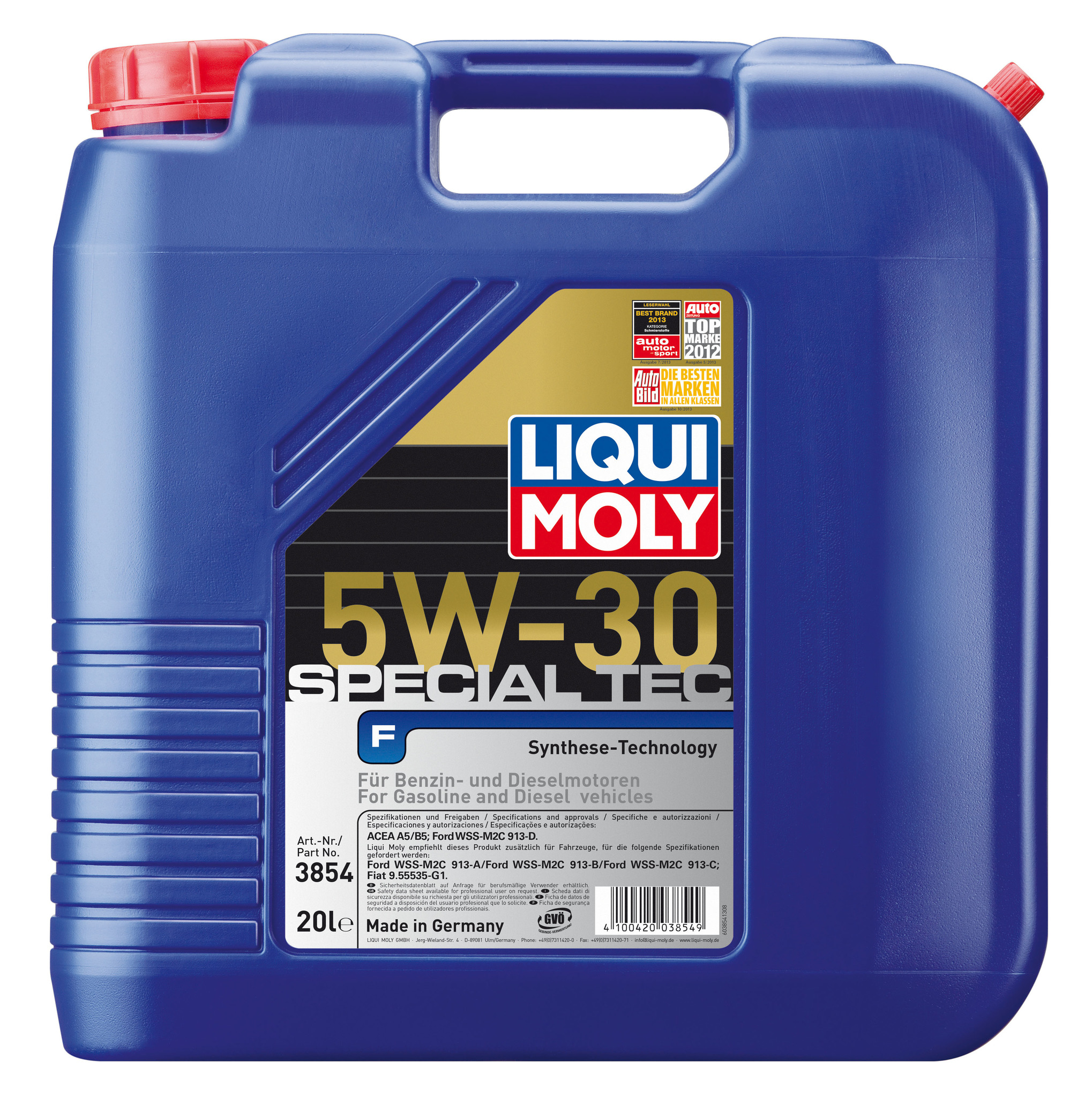 Liqui Moly Special Tec F 5W30 Синтетическое моторное масло для Ford 20л