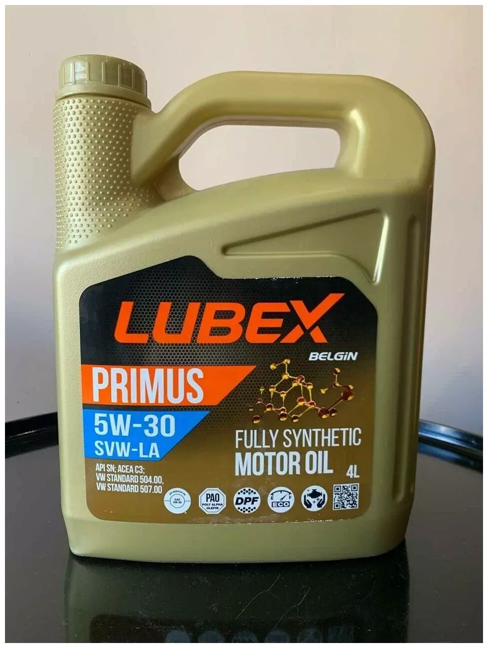 Синтетическое моторное масло LUBEX PRIMUS SVW-LA 5W-30, 4 л