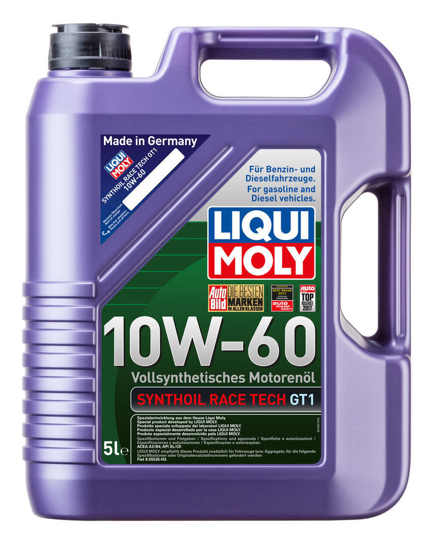 Моторное масло Liqui Moly Synthoil Race Tech GT1 10W60 синтетическое 5л