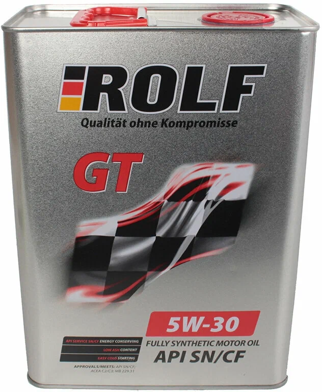 Моторное масло ROLF GT 5W-30 SN/CF, синтетическое 4л