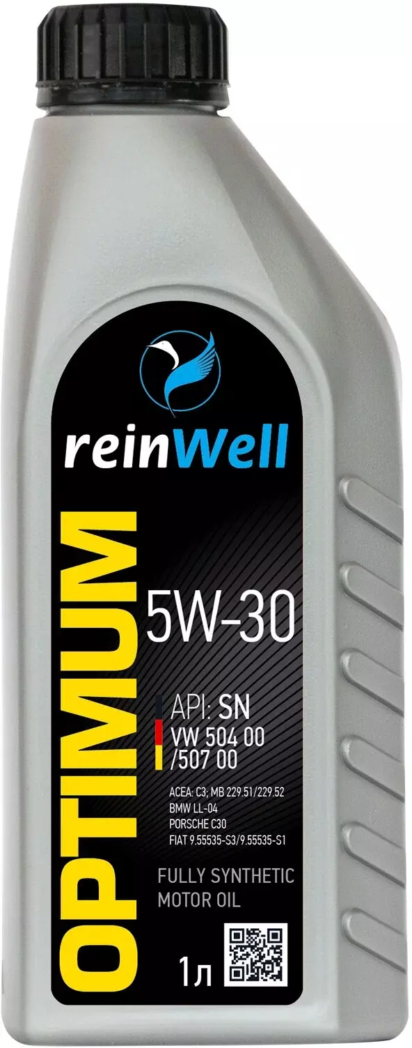 Моторное масло ReinWell 5W-30 API SN, VW 504.00/507.00 1л