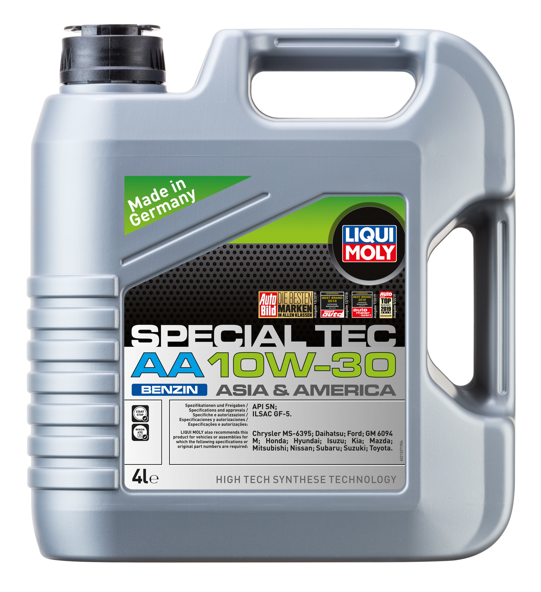 Моторное масло Liqui Moly Special Tec AA Benzin 10W30 hc-синтетическое 4л
