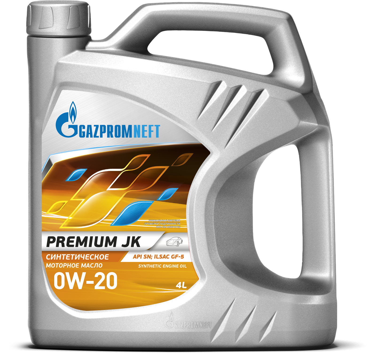 Масло моторное Gazpromneft (Газпром) Premium JK 0W20 4л синтетическое