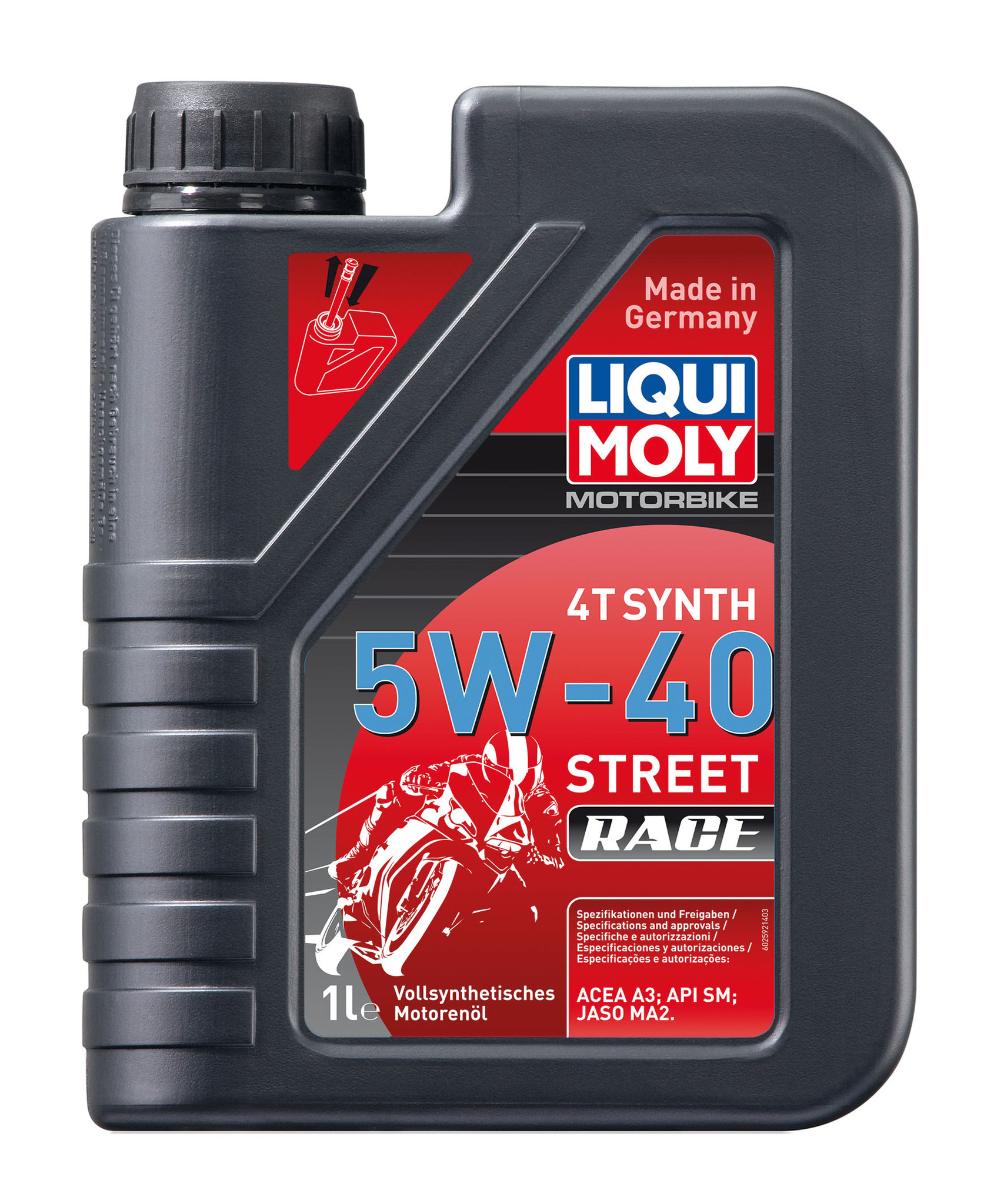 Масло моторное Liqui Moly Motorbike 4T Synth Street Race 5W40 синтетическое  1л