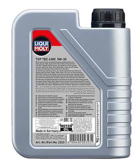 Моторное масло Liqui Moly Top Tec 4300 5W30 hc-синтетическое 1л