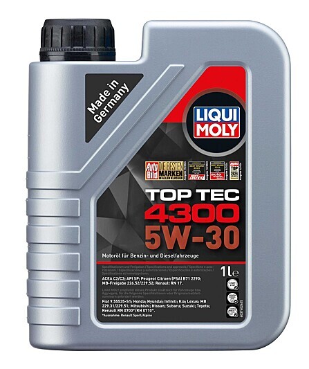 Моторное масло Liqui Moly Top Tec 4300 5W30 hc-синтетическое 1л
