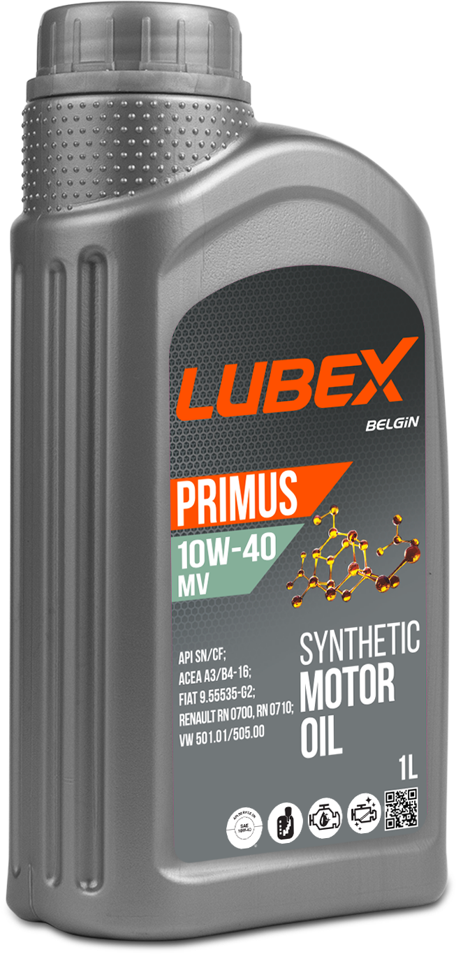 Синтетическое моторное масло LUBEX PRIMUS MV 10W-40, 1 л, 1 кг
