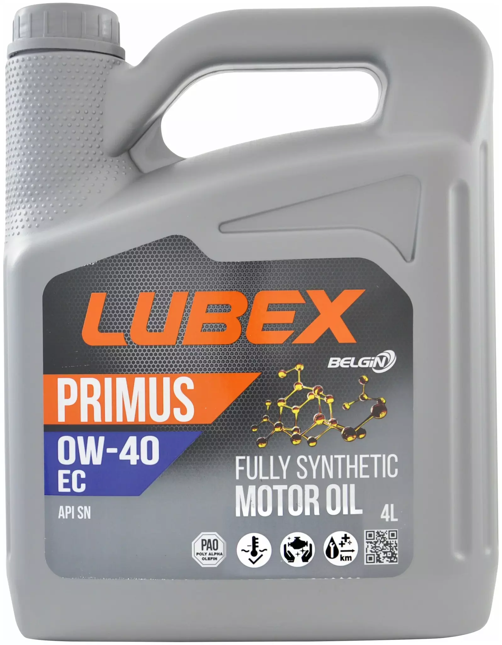 Синетическое масло LUBEX PRIMUS EC 0W-40 SN 4л