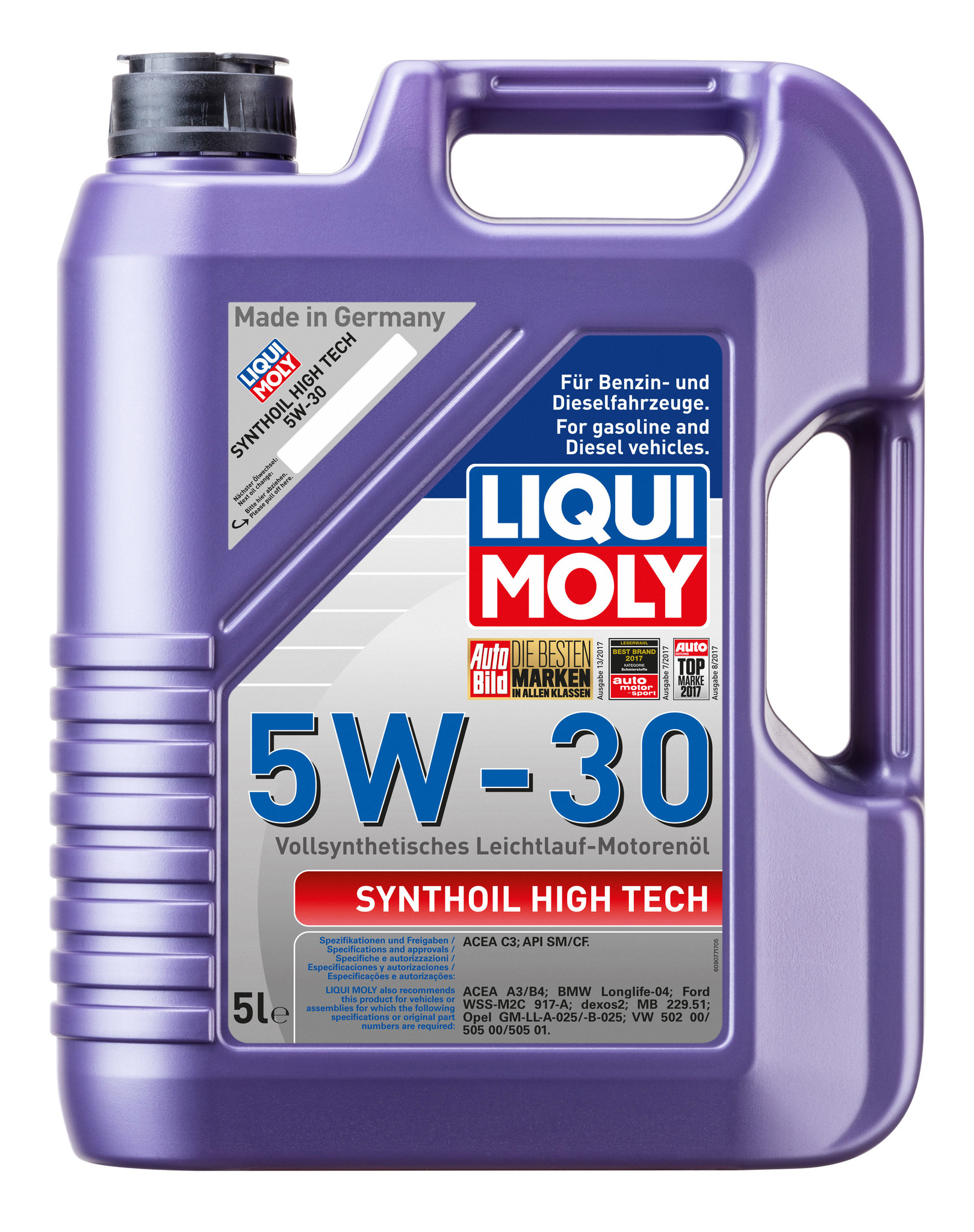 Моторное масло Liqui Moly Synthoil High Tech 5W30 синтетическое 5л