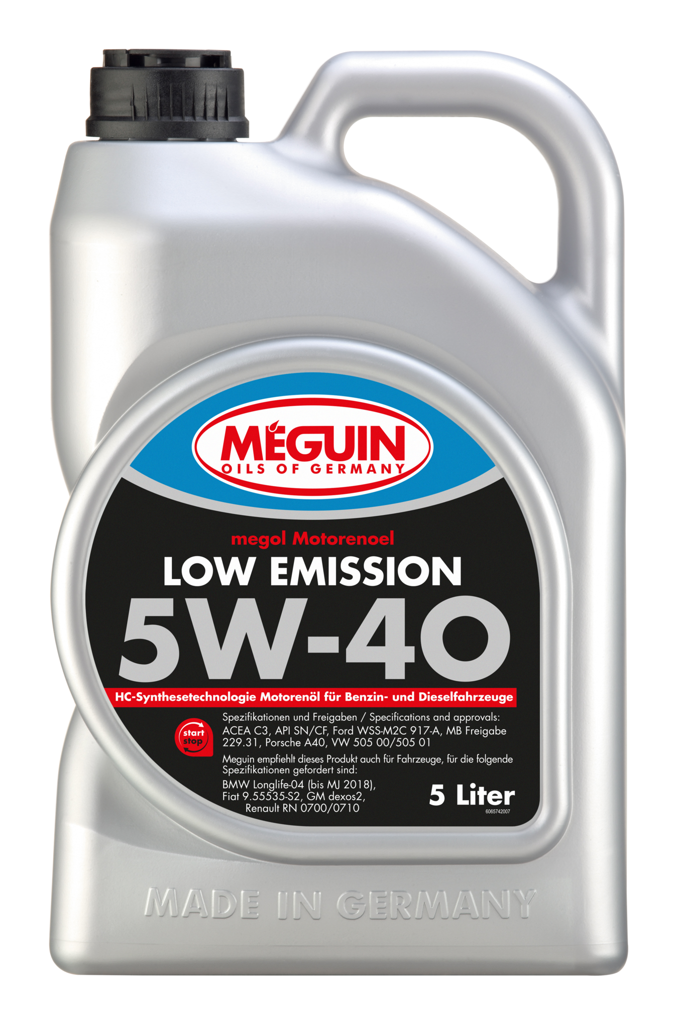Megol Motorenoel Low Emission 5W40 HC-синтетическое моторное масло 5л 6574