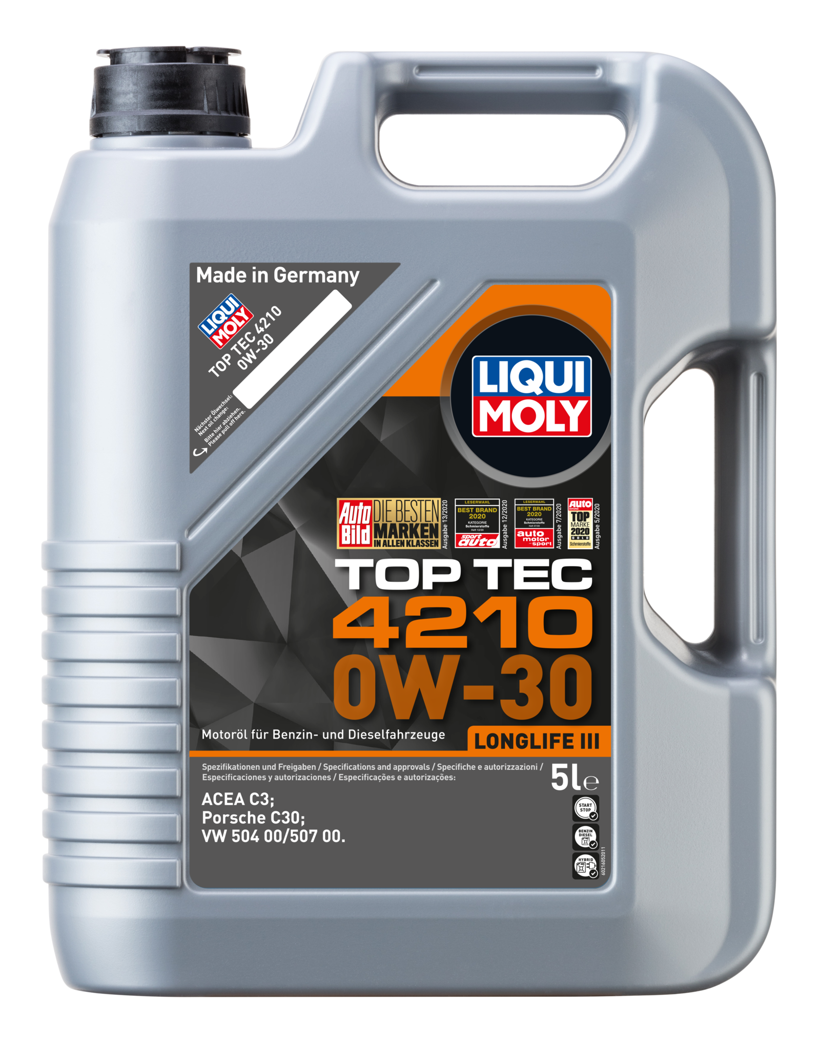 Моторное масло Liqui Moly Top Tec 4210 0W30 hc-синтетическое 5л