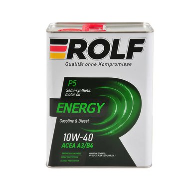 Моторное масло ROLF Energy 10W-40 SL/CF, полусинтетическое, 4л