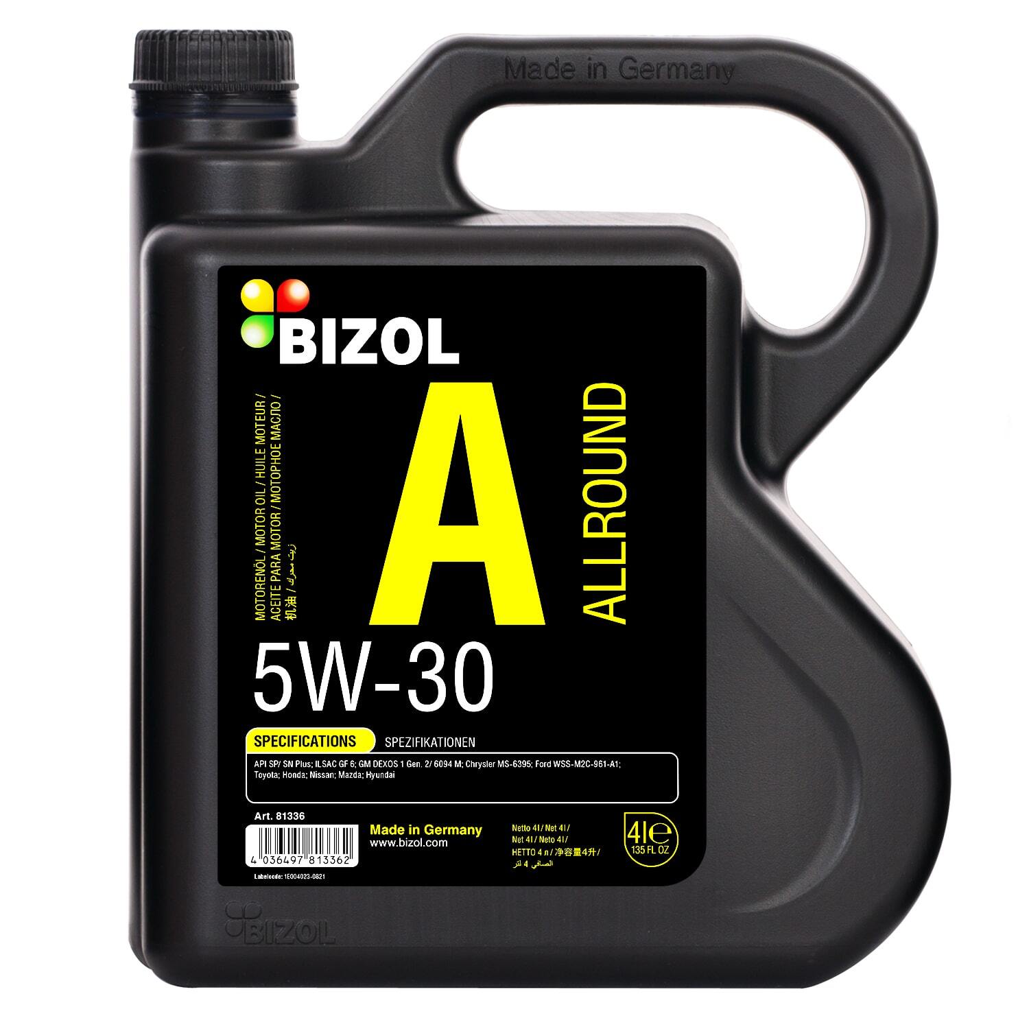 Моторное масло BIZOL НС Allround 5W-30 SN GF-5 (4 л)
