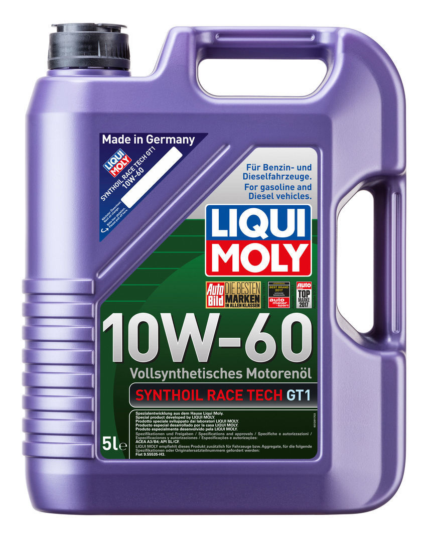 Liqui Moly Synthoil Race Tech GT1 10W60 Синтетическое моторное масло бочка 60л