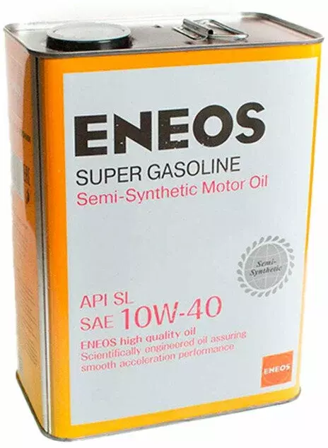 Полусинтетическое моторное масло ENEOS Super Gasoline SL 10W-40, 4 л