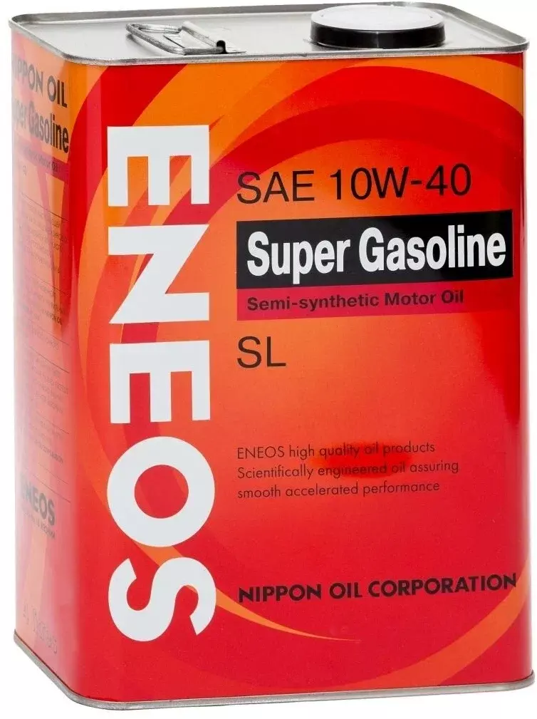 Полусинтетическое моторное масло ENEOS Super Gasoline SL 10W-40, 4 л