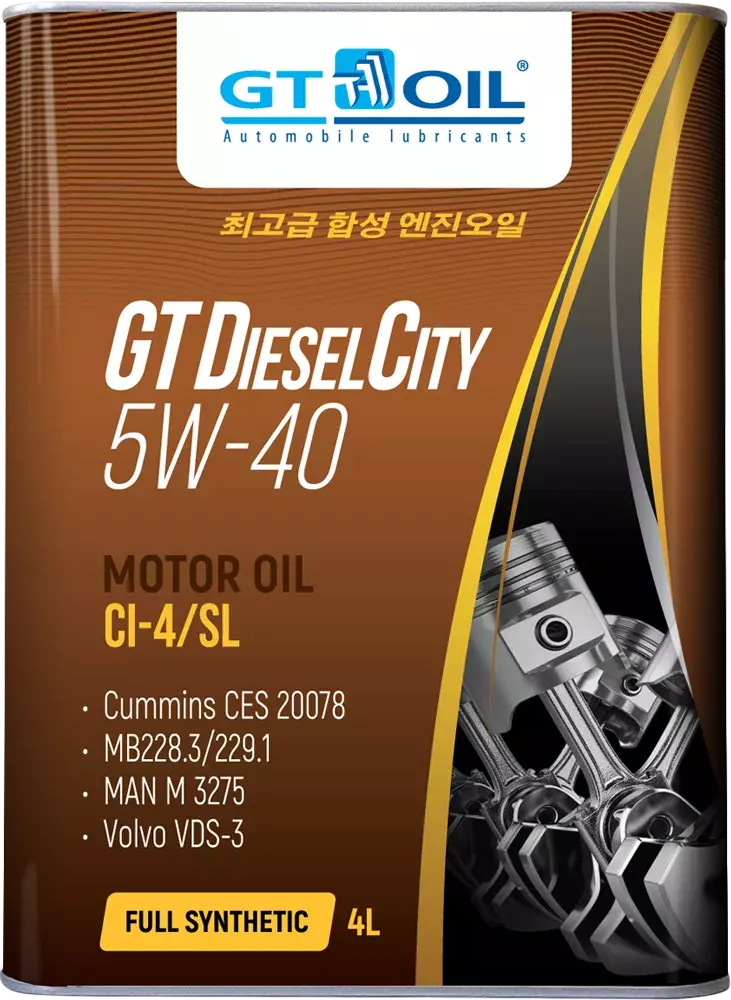 Масло моторное GT OIL GT Diesel City 5W-40 синтетическое 4 л