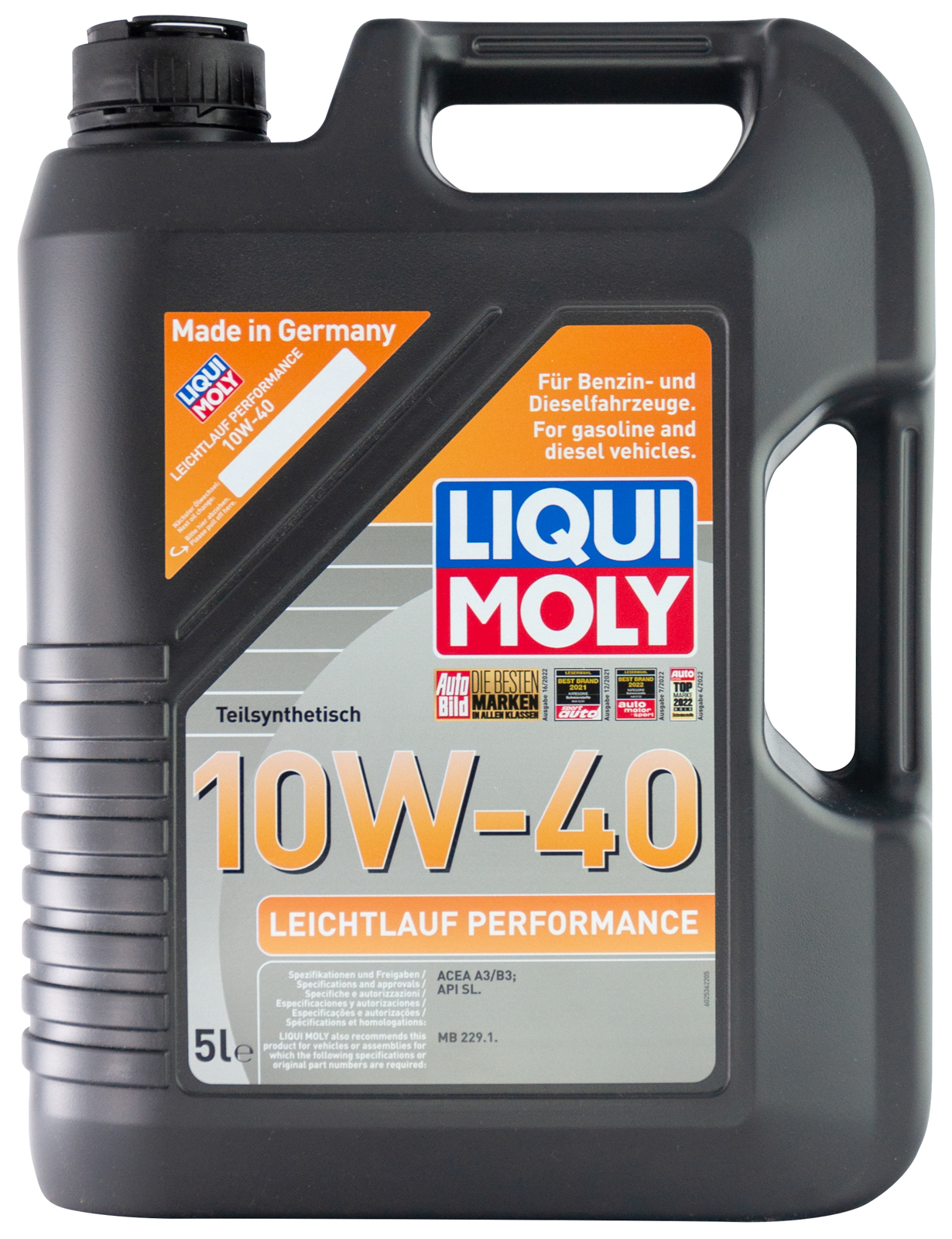 Моторное масло Liqui Moly Leichtlauf Performance 10W40 полусинтетическое 5л