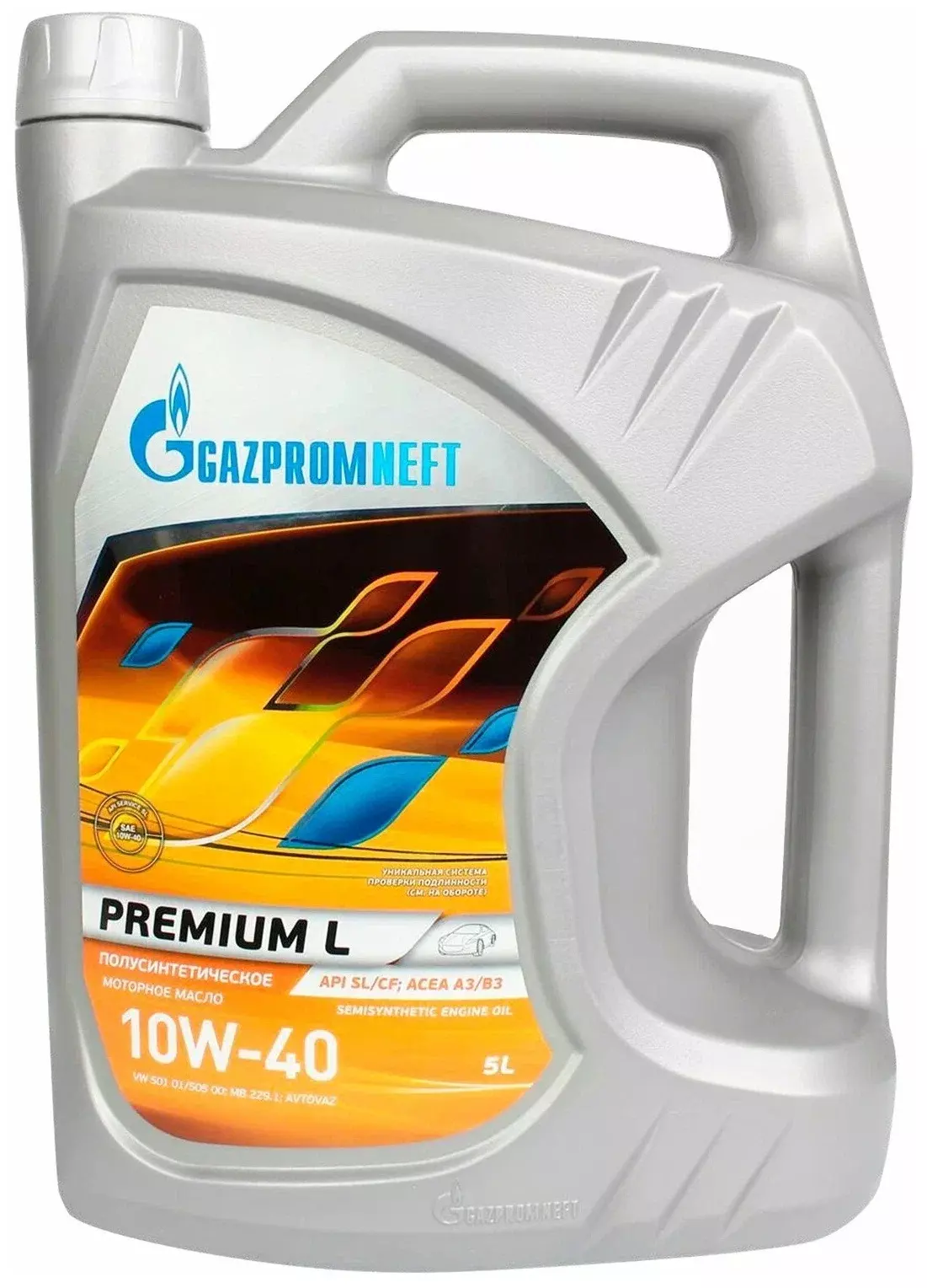 Масло моторное Gazpromneft Premium L 10W-40 полусинтетическое 5 л