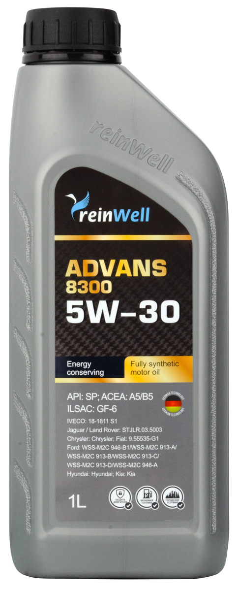 Моторное масло Reinwell ADVANS 8300 5W-30 синтетическое 1л