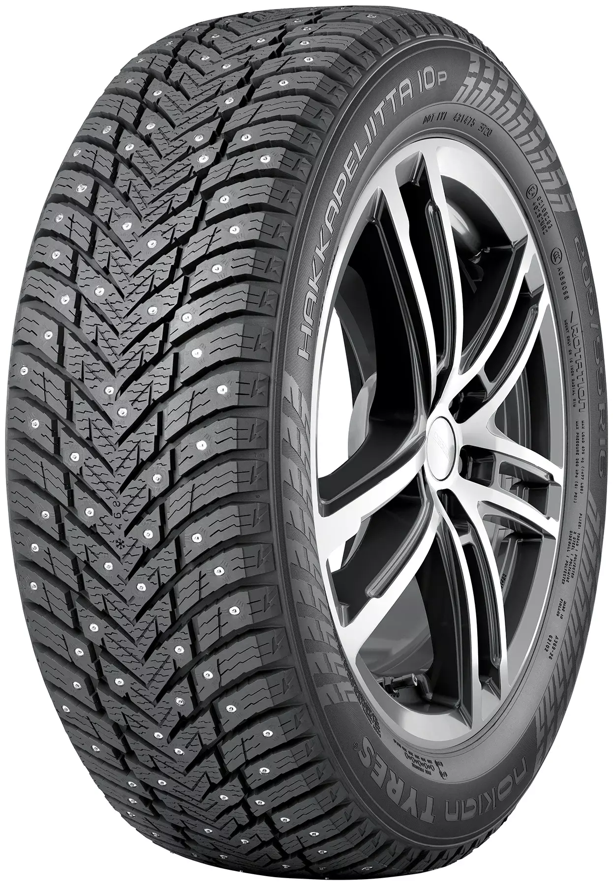 Шина Nokian Tyres Hakkapeliitta 10p SUV 110T XL R21 275/45 шипованная