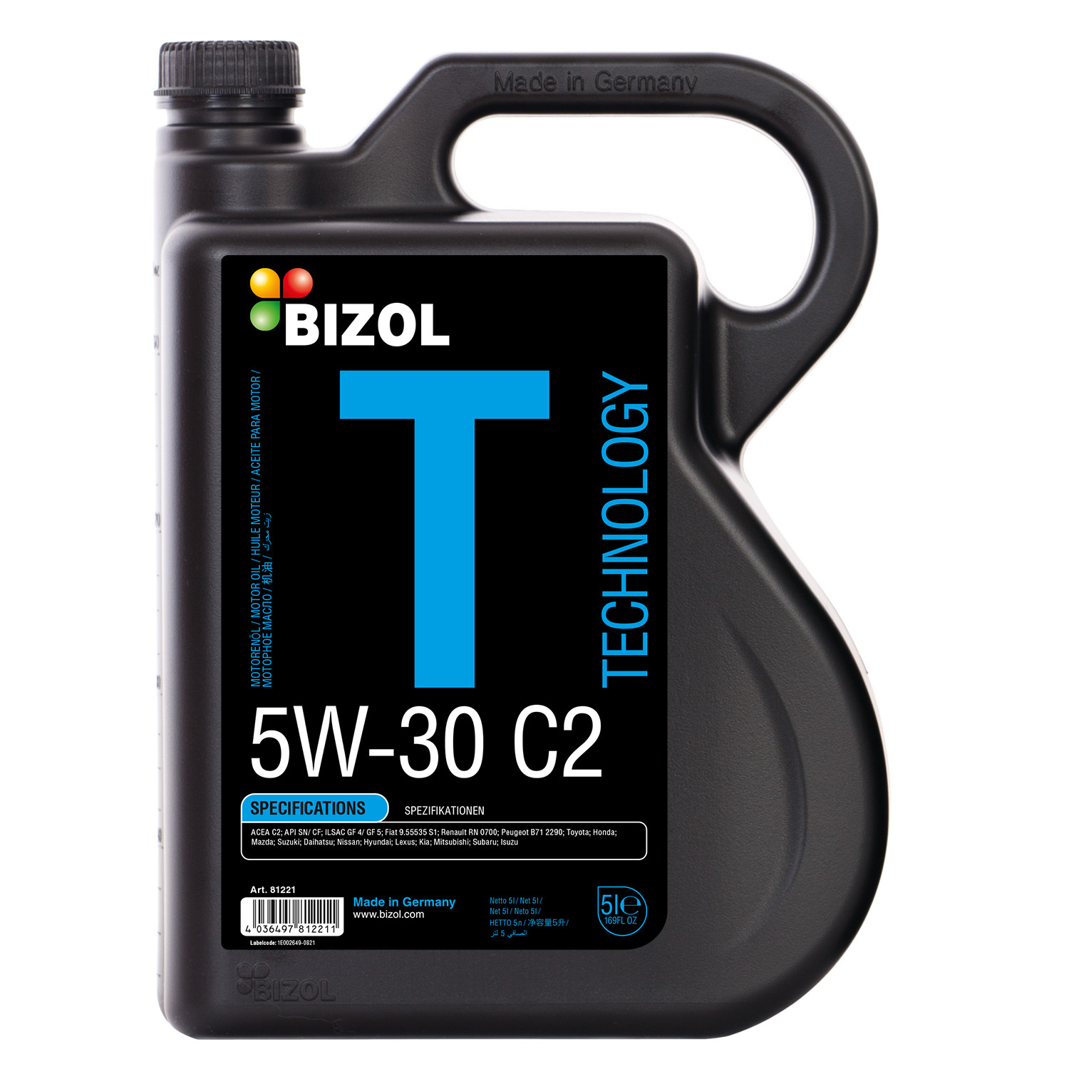 Моторное масло BIZOL НС Technology 5W-30 C2 5 литров