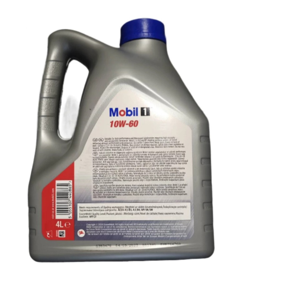 Моторное масло MOBIL 1 10W-60 синтетическое 4л