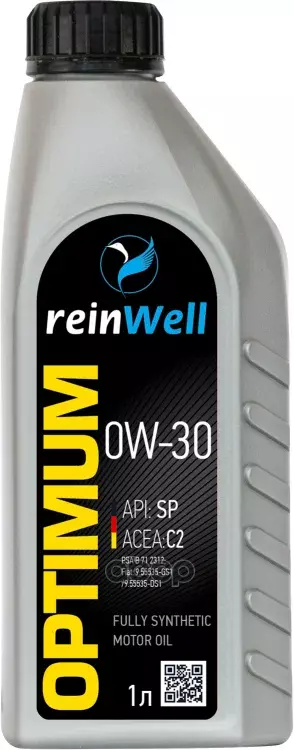 Моторное масло ReinWell 0W-30 API SP, ACEA C2, 1л