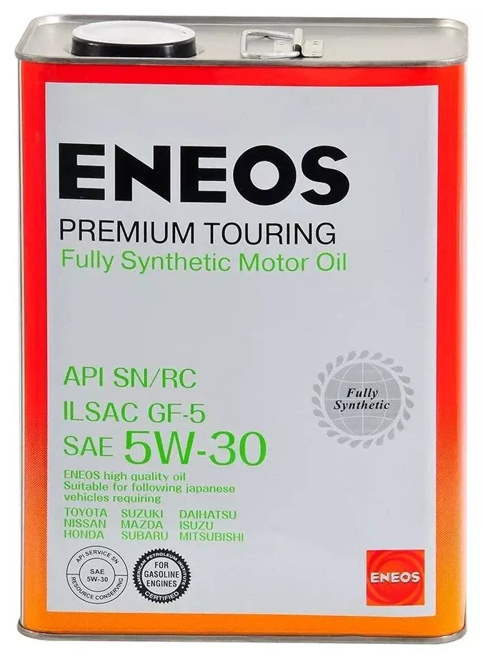 Синтетическое моторное масло ENEOS Premium Touring SN 5W-30, 4 л