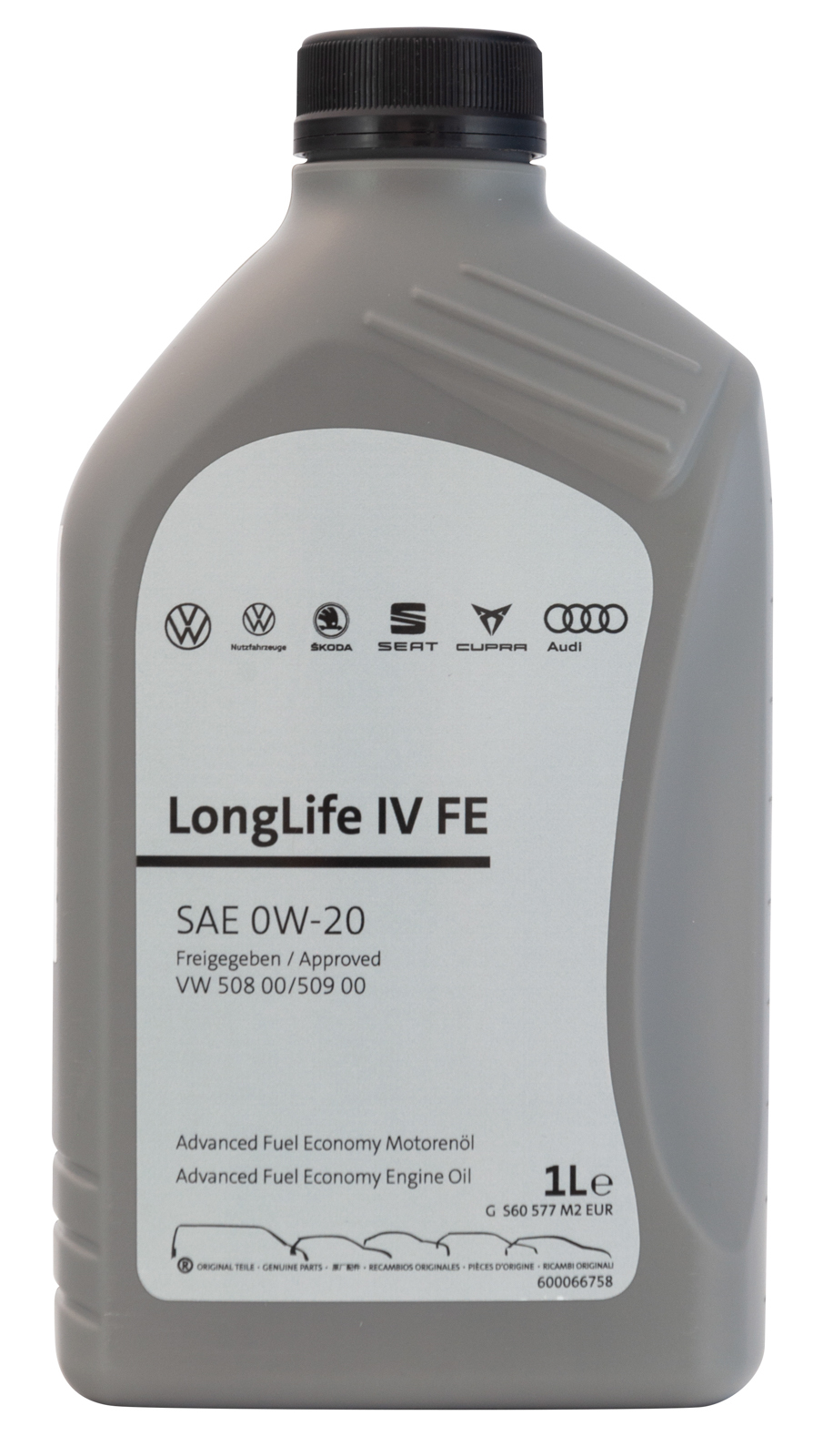 Синтетическое моторное масло VOLKSWAGEN LongLife IV FE 0W-20, 1 л