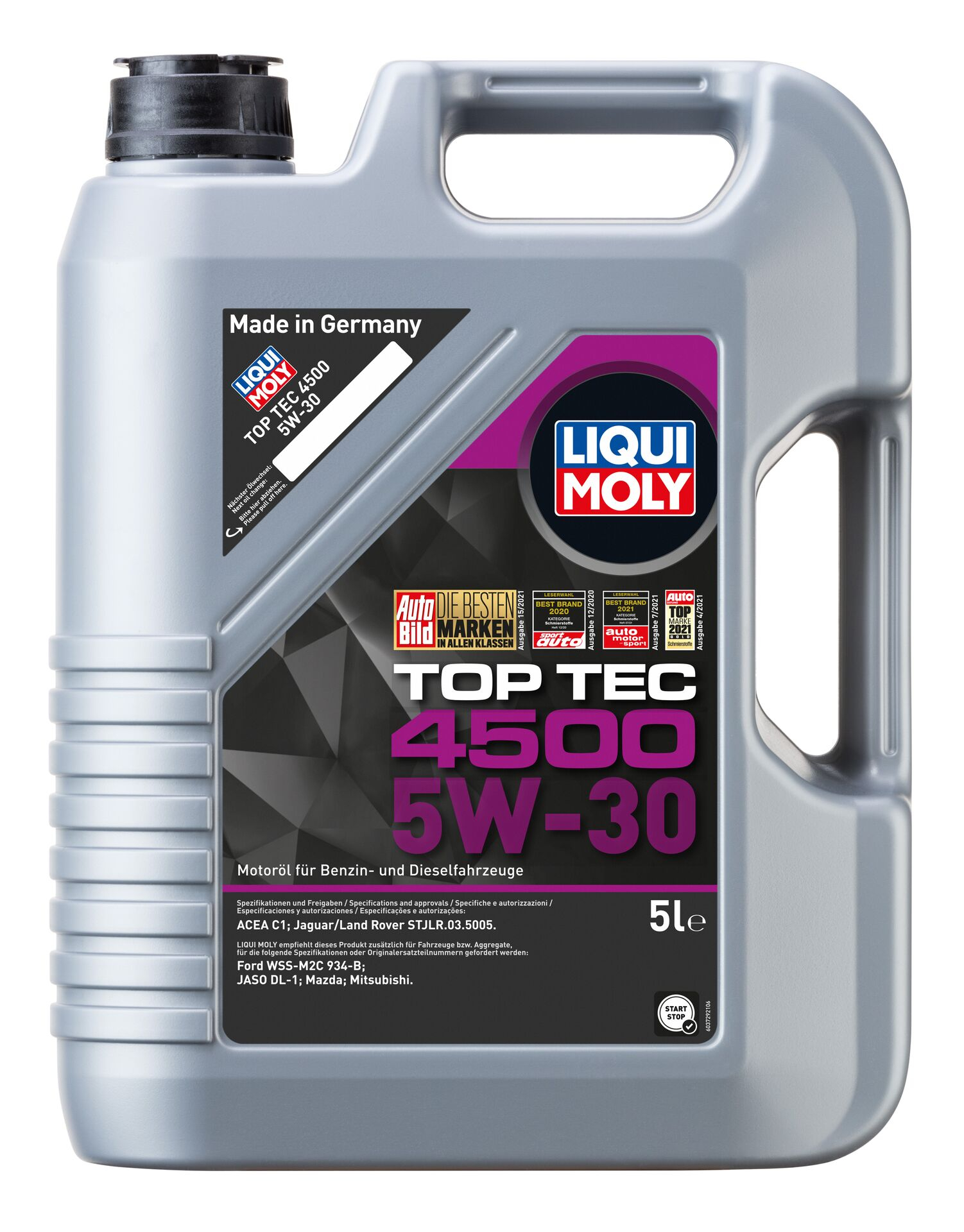 Моторное масло Liqui Moly Top Tec 4500 5W30 hc-синтетическое 5л