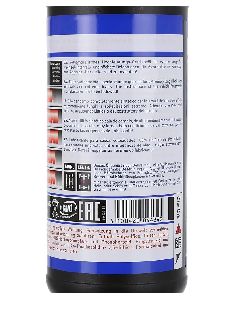 Масло трансмиссионное Liqui Moly Hochleistungs Getriebeoil 75W90 GL4+ синтетическое, 1л