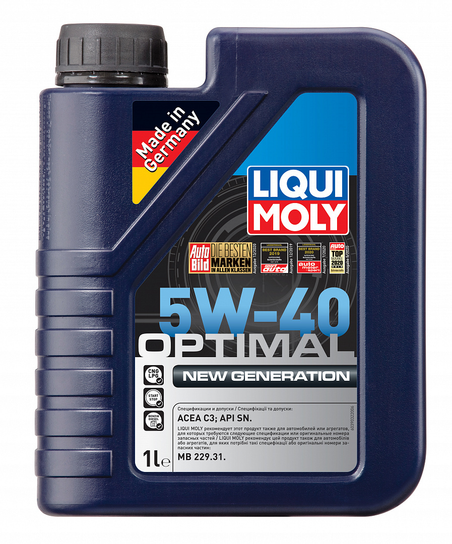 Моторное масло Liqui Moly Optimal New Generation 5W40 синтетическое 1л