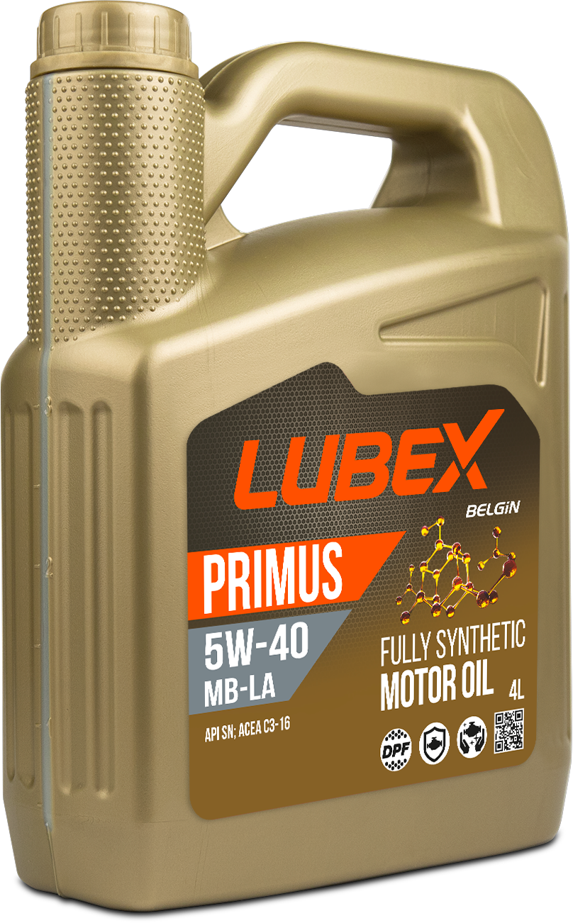 Синетическое моторное масло LUBEX PRIMUS MB-LA 5W-40 SN C3 4л