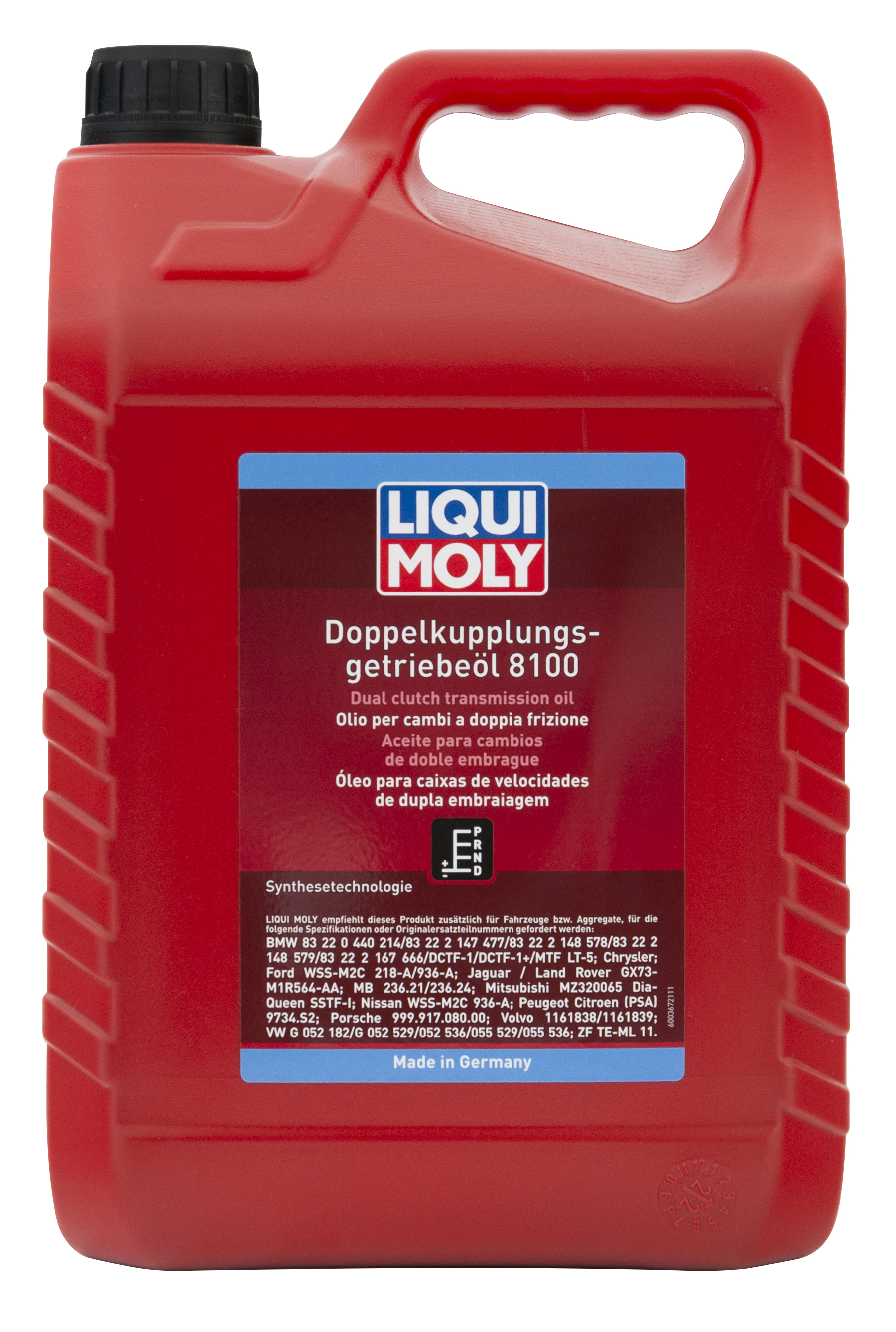 Трансмиссионное масло для DSG Liqui Moly Doppelkupplungsgetriebe Oil 8100 синтетическое 5л