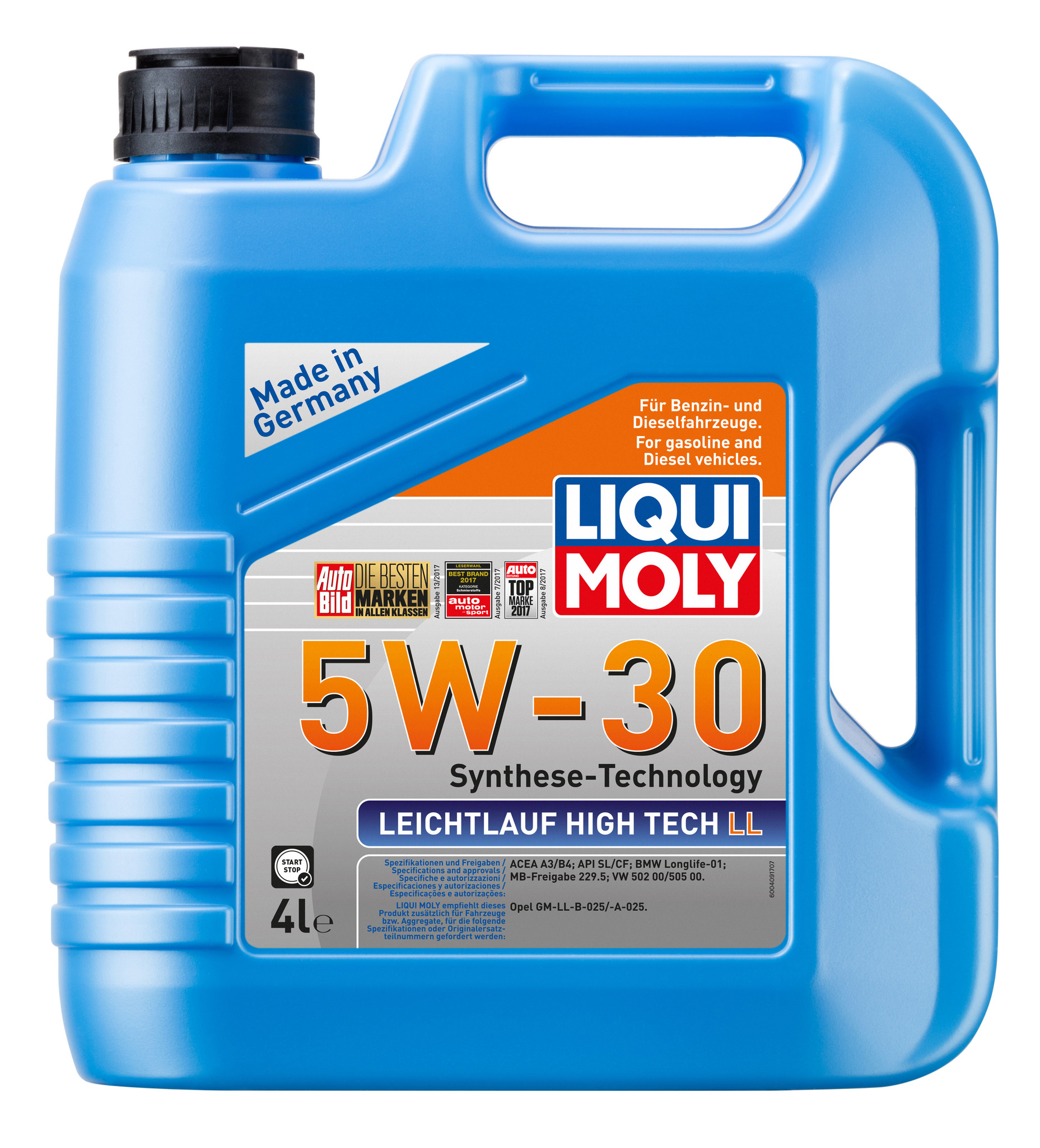 Моторное масло Liqui Moly Leichtlauf High Tech LL 5W30 hc-синтетическое 4л